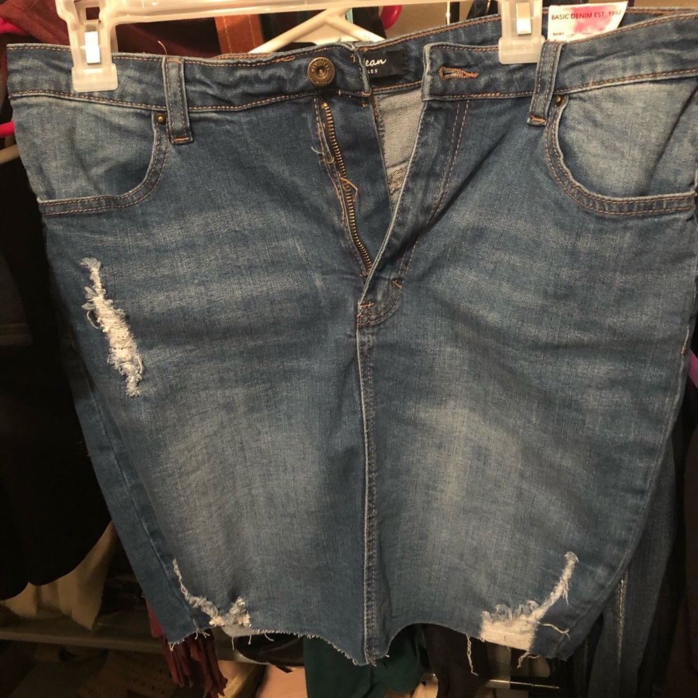 NWT Wax Jean skirt